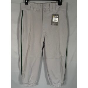 Easton Pro+ Knicker Baseball Pants Mens Medium Gray Green Piped A167105GYGNM NWT